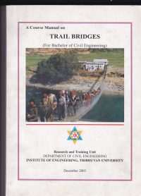 Image of A course manual on trail bridge